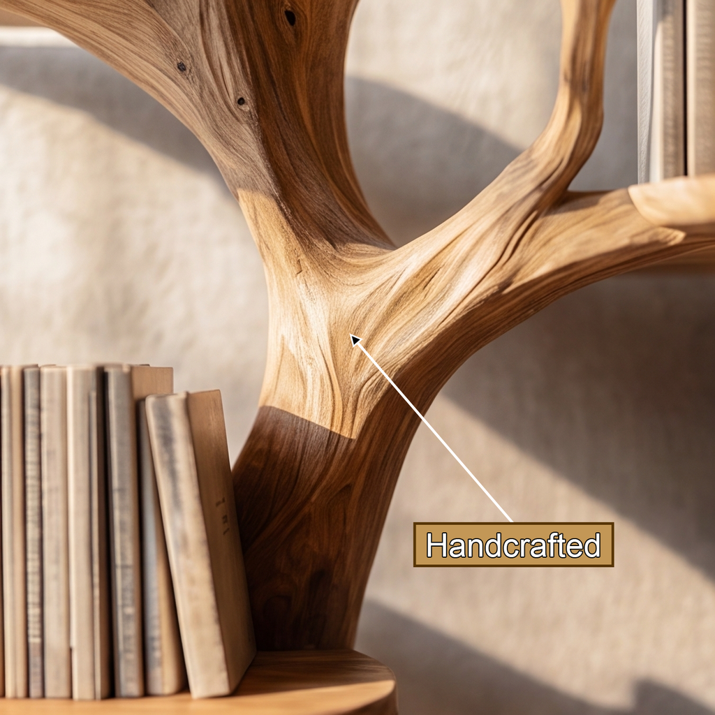 Ashgrove Handcrafted Solid Wood Tree Bookshelf