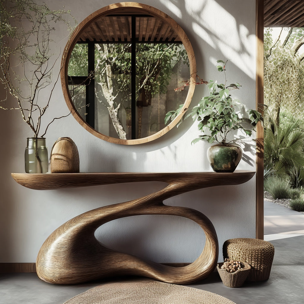 Aurelin Drift Solid Wood Console Table