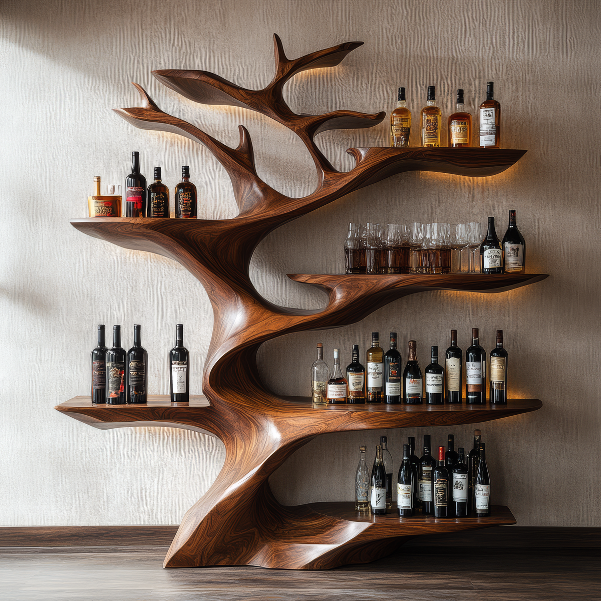 Elarion Sculptural Tree Wine Rack