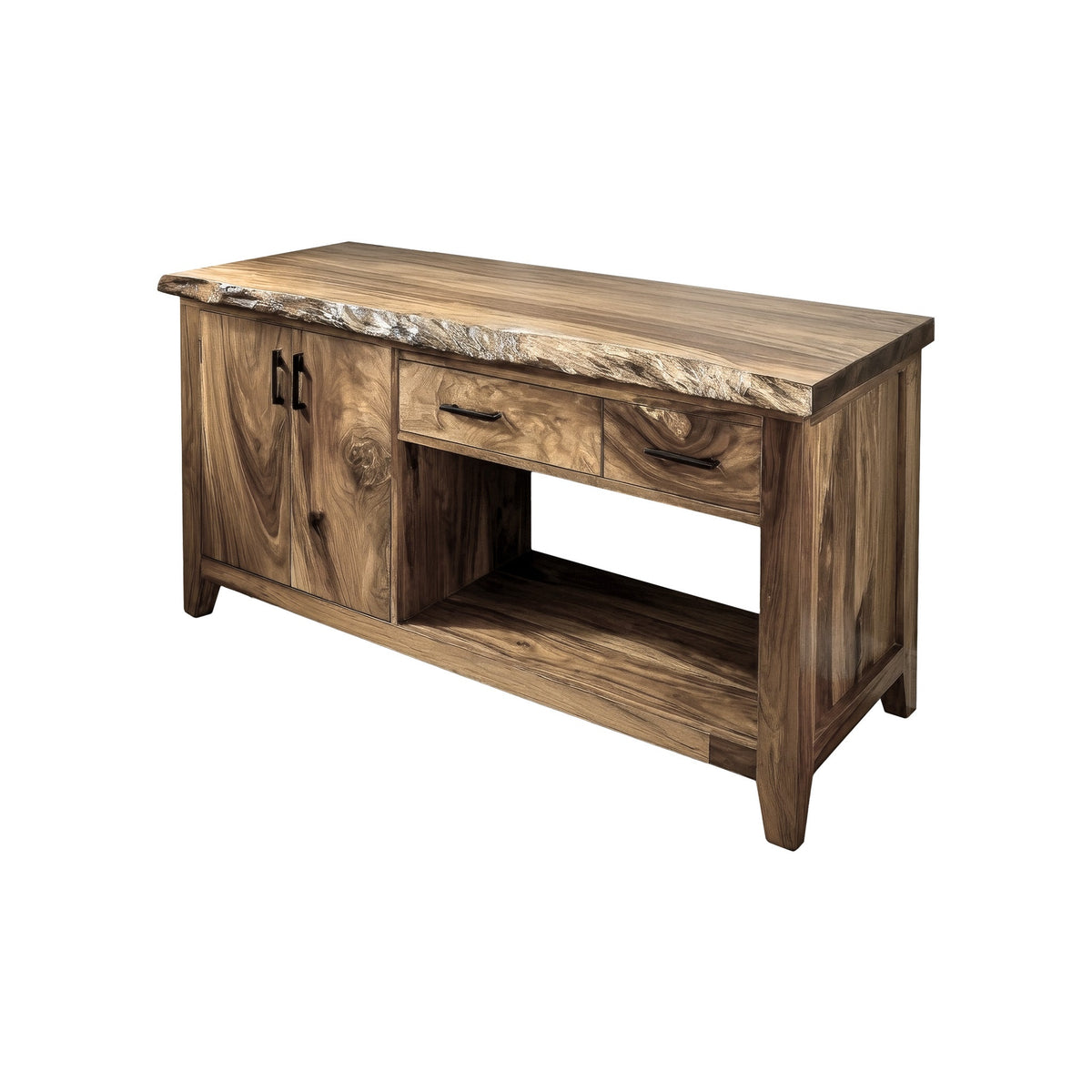 Eldorin Live Edge Solid Wood Freestanding Bathroom Vanity With Cabinet