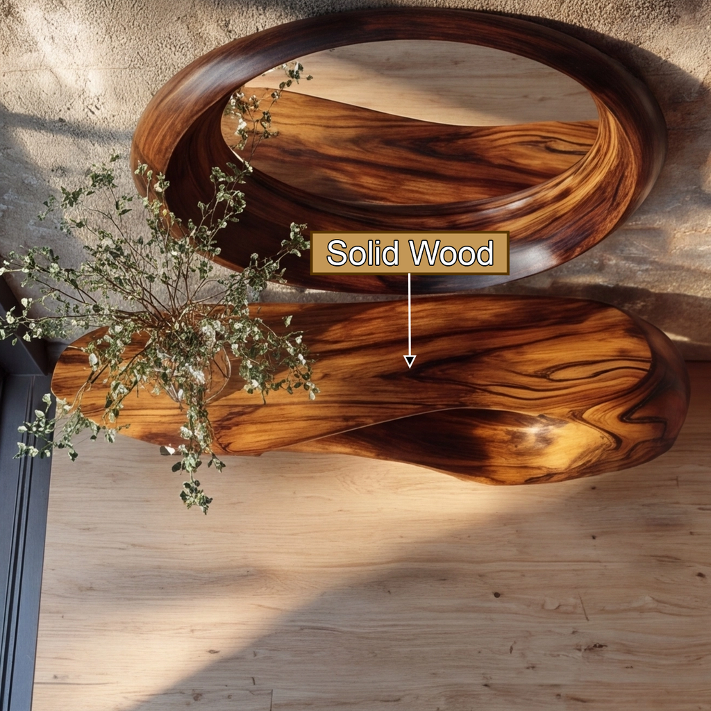 Vaelrith Sculpted Solid Wood Console Table