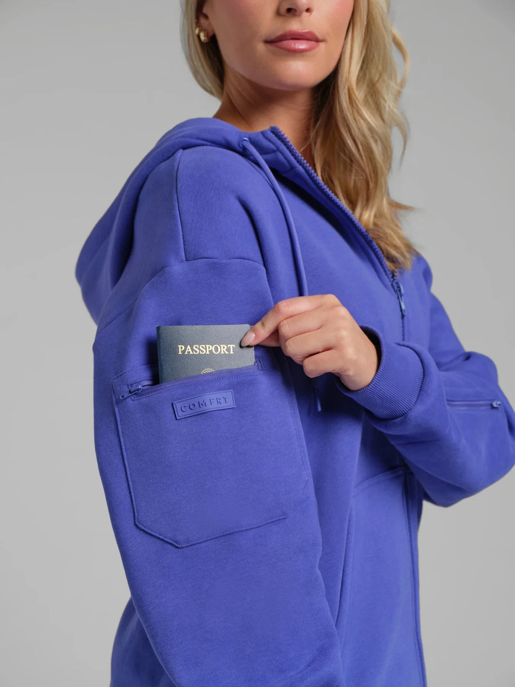 Full-Zip Travel Hoodie - Ultra Violet
