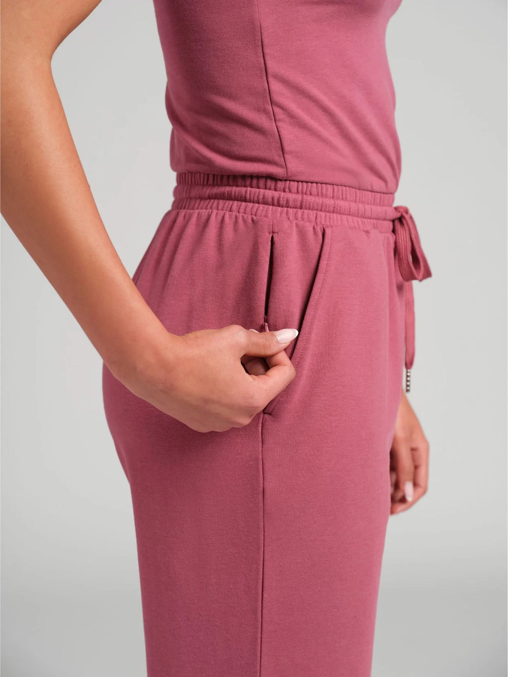 Terry Jumpsuit - Berry