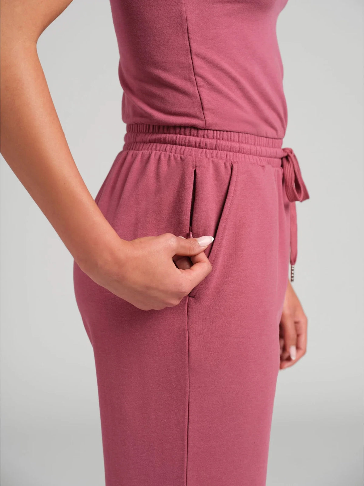 Terry Jumpsuit - Berry