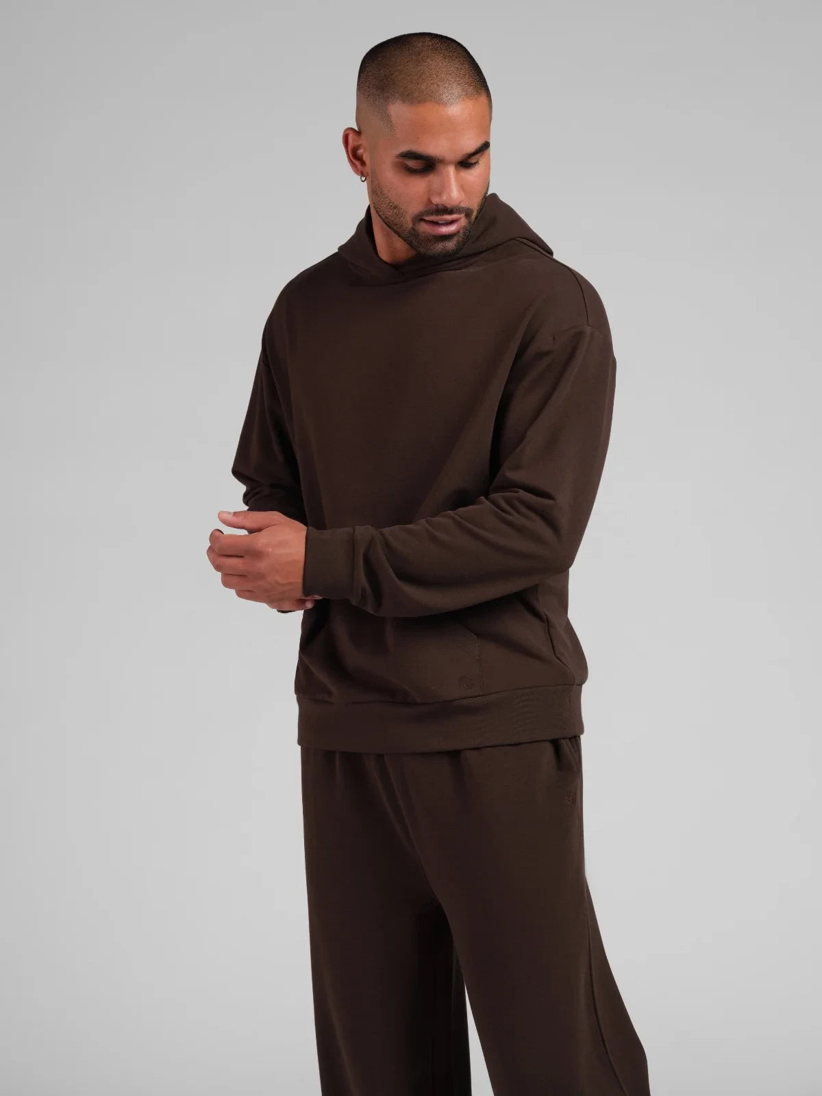 Lightweight Terry Pullover Hoodie - Espresso