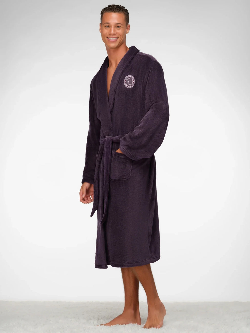 Plush Lounge Robe - Blackberry