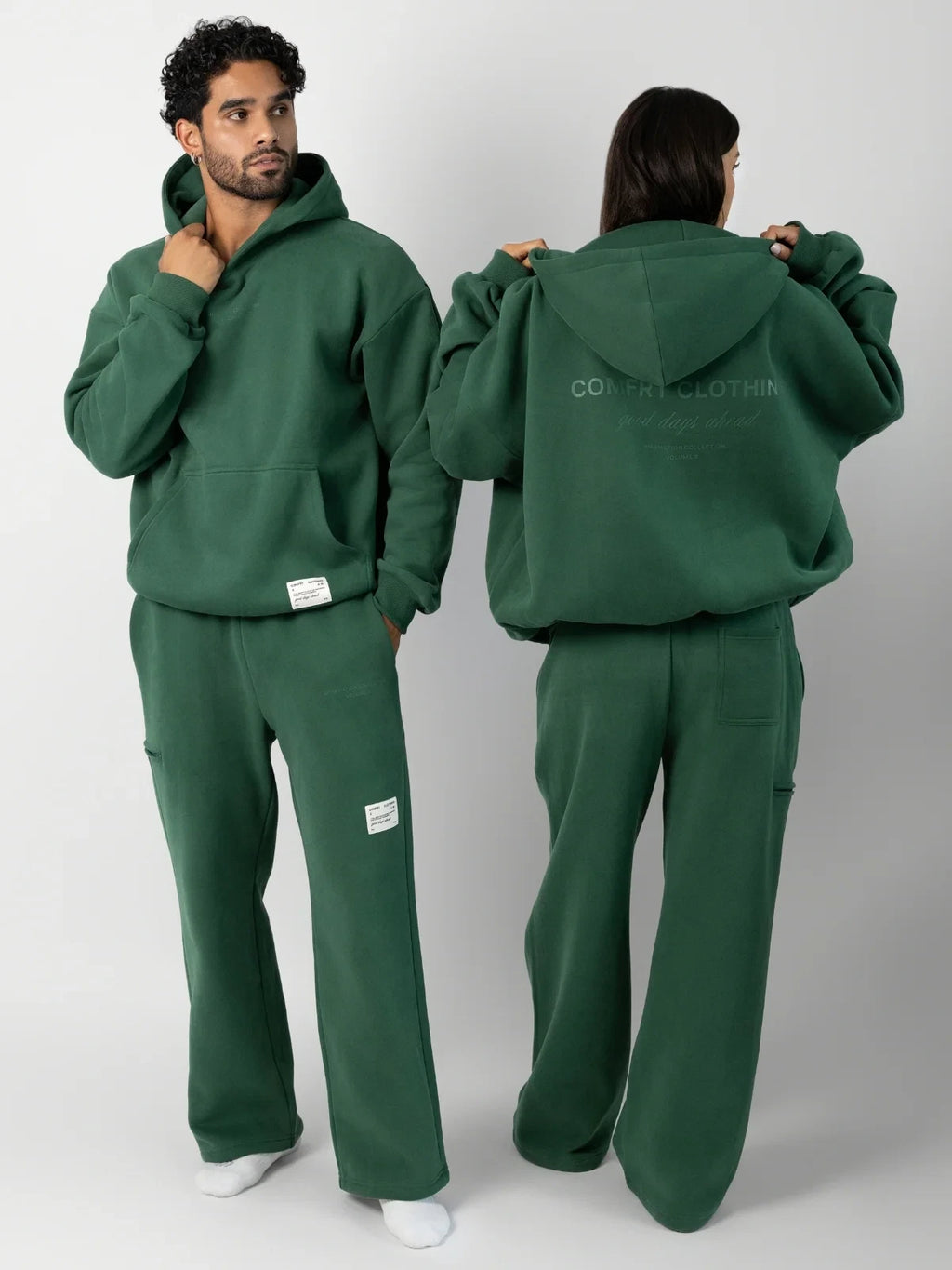 Graphic Pullover Hoodie - Hunter Green