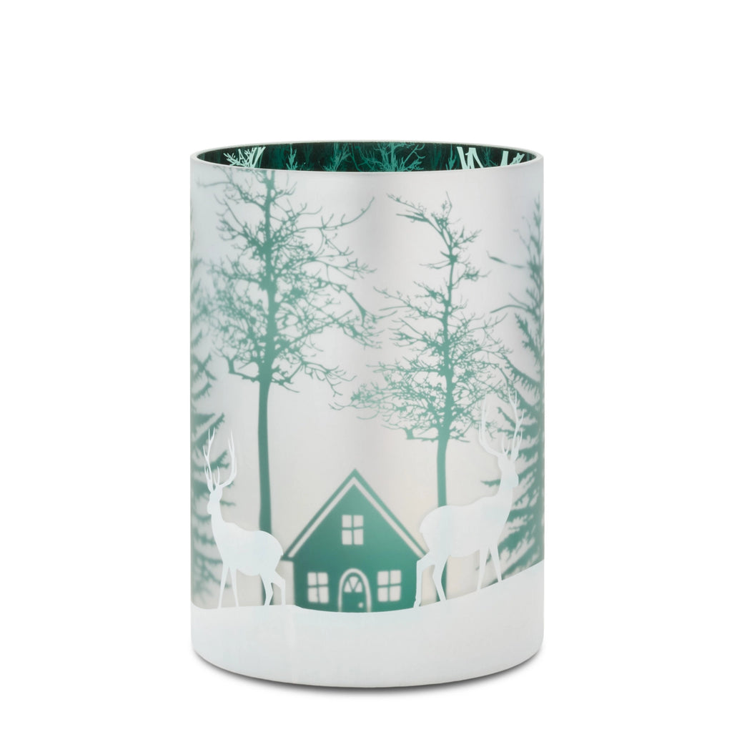 Silver Forest Jar Candle Holder