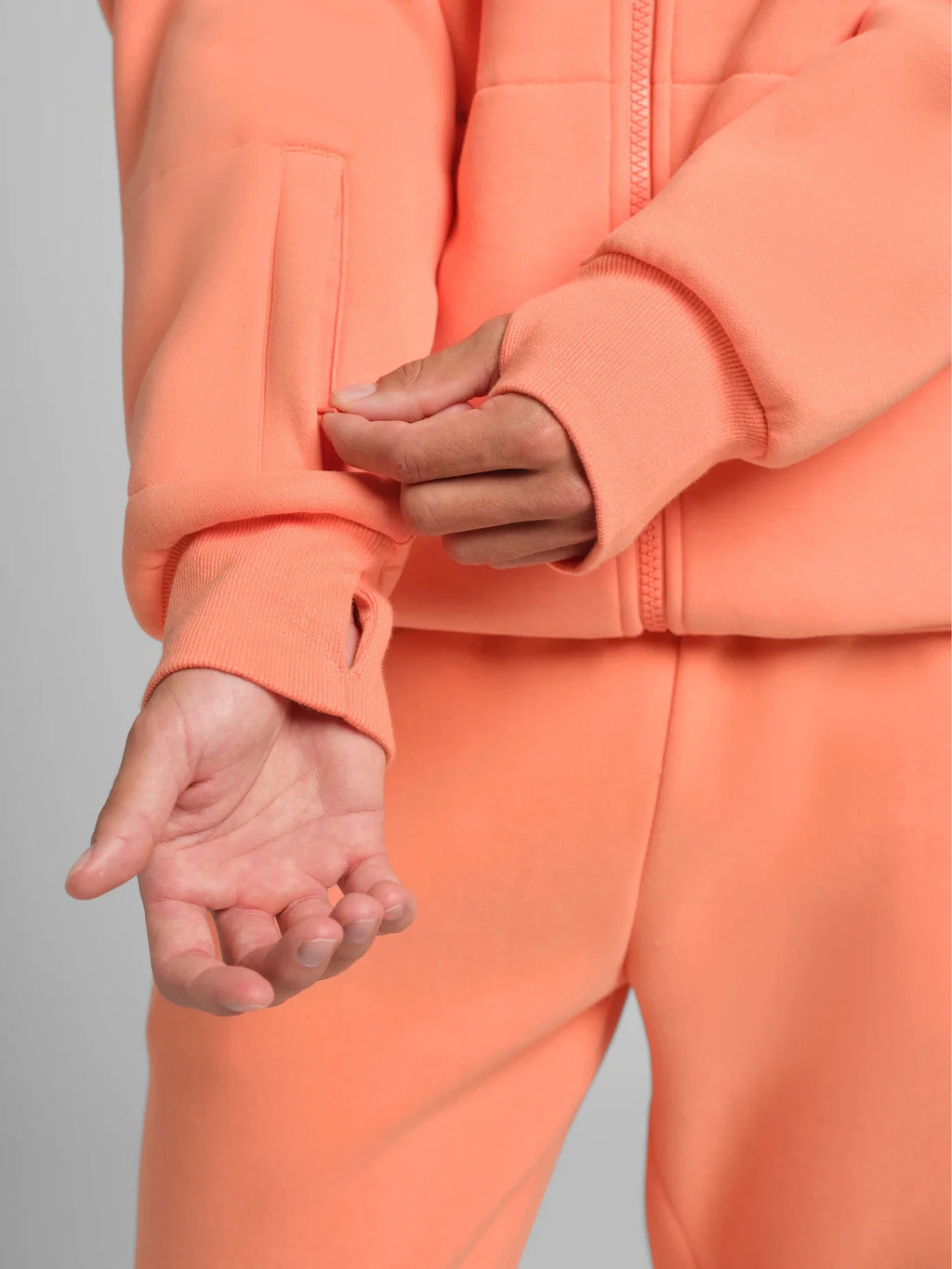 Travel Zip Hoodie - Coral