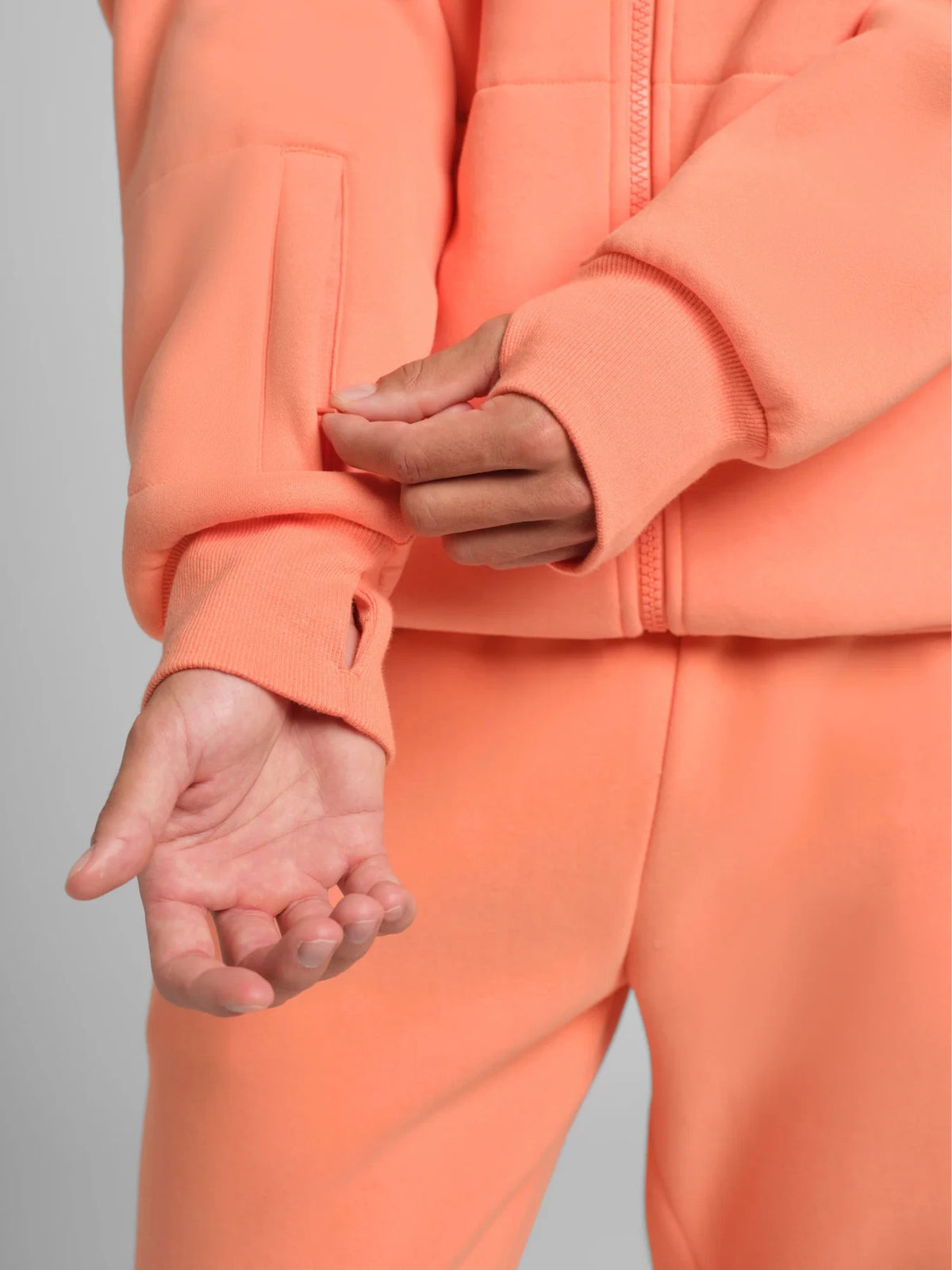 Travel Zip Hoodie - Coral