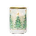 Snowy Trees Jar Candle Holder