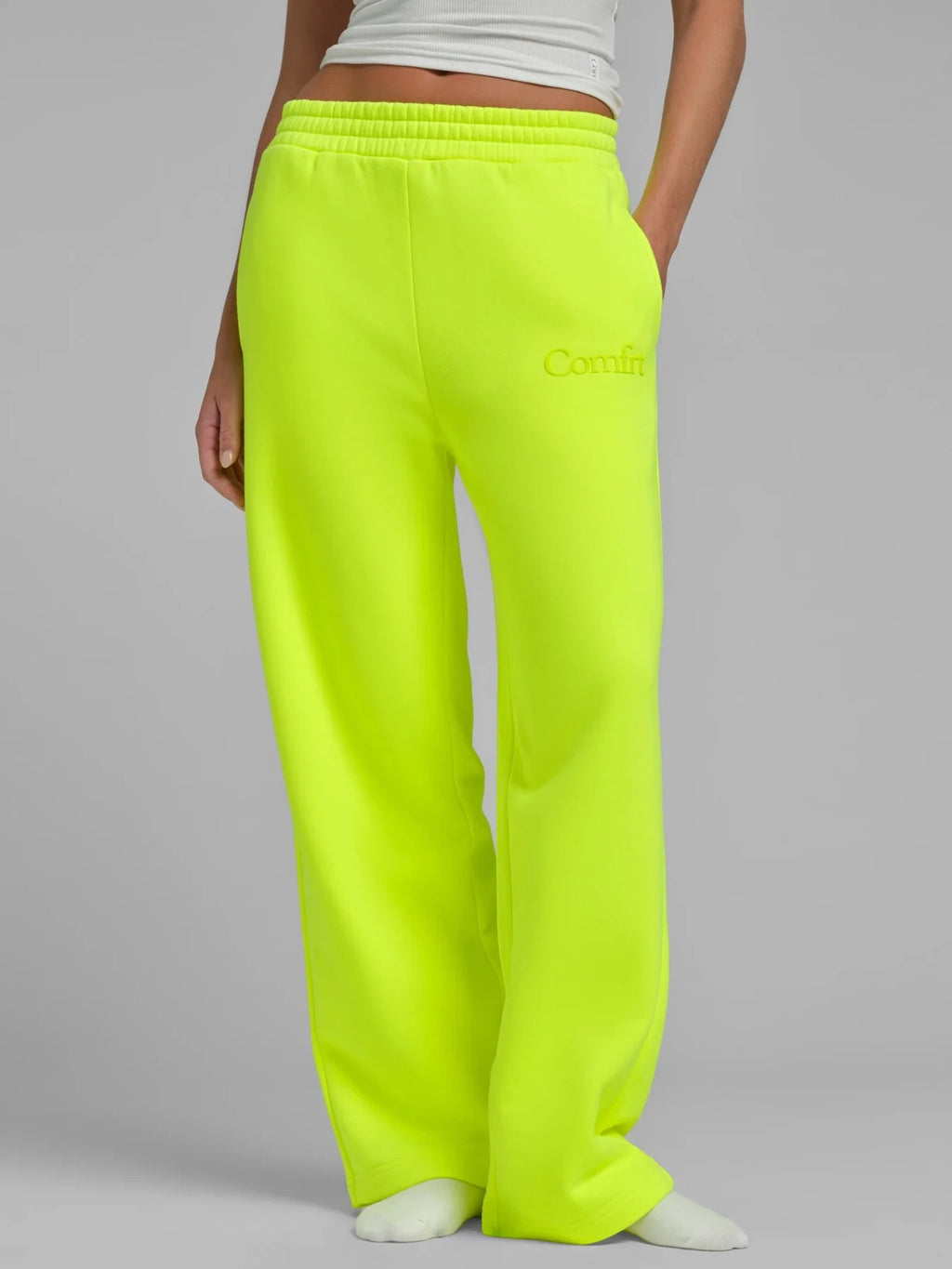 Bright Straight Leg Sweatpants - Yellow