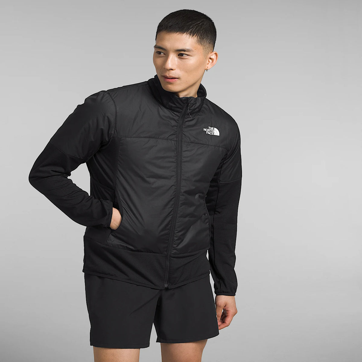 Men's Insulated Trail Running Jacket - Black