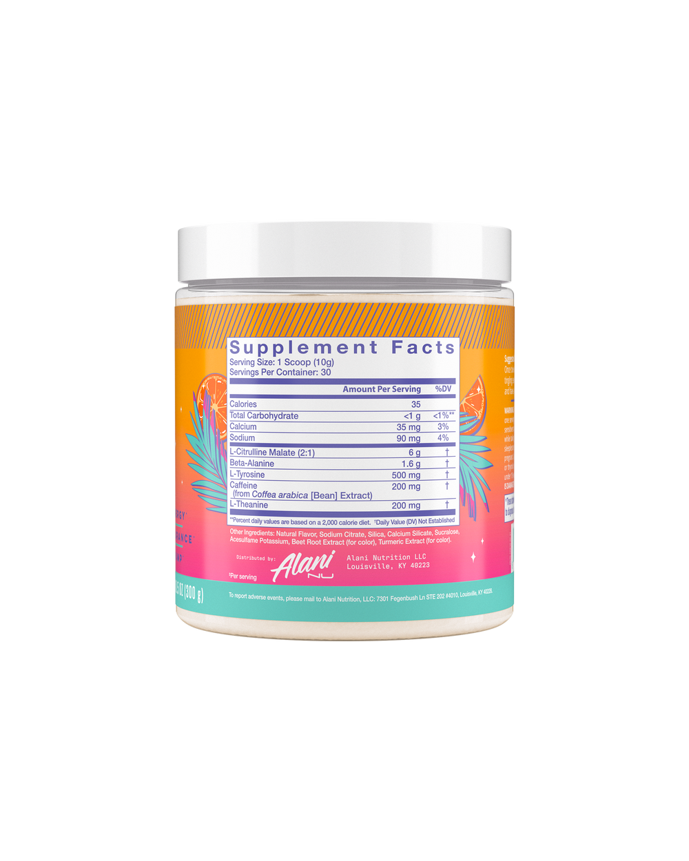 Sugar-Free Pre-Workout Powder - Orange