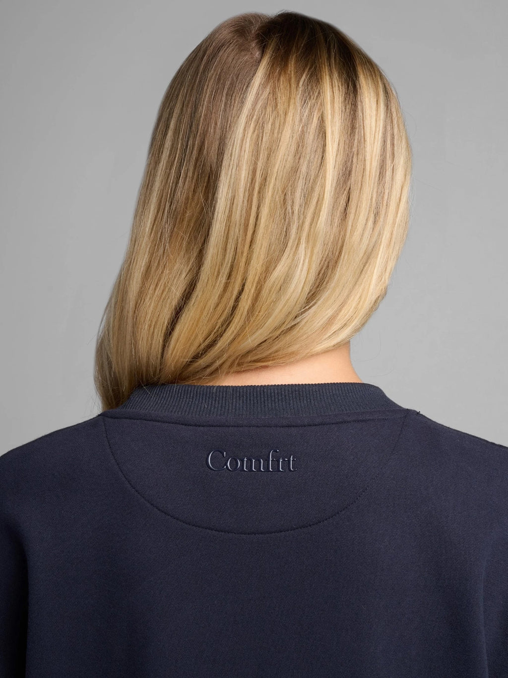 Lightweight Cropped Crewneck - Navy