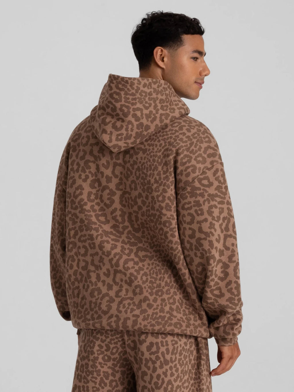 Pullover Hoodie - Mocha Leopard