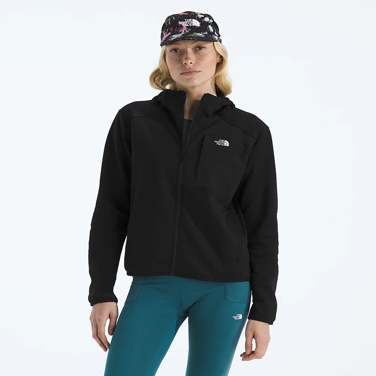 Women's Full-Zip Fleece Hooded Jacket - Black