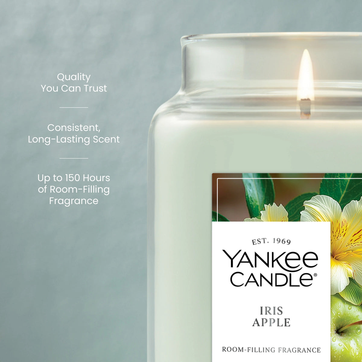 Large Jar Scented Candle - Iris Apple