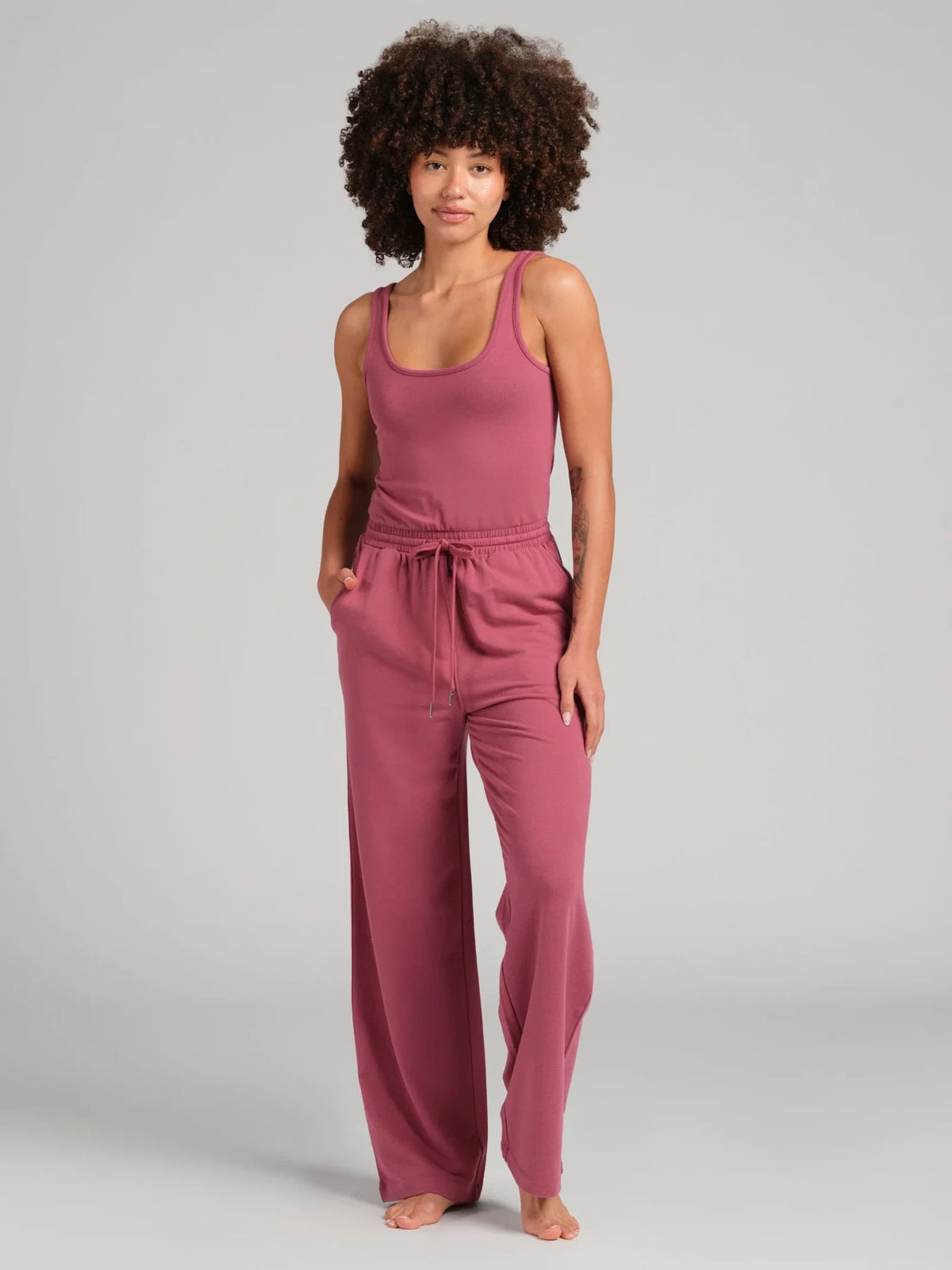 Terry Jumpsuit - Berry