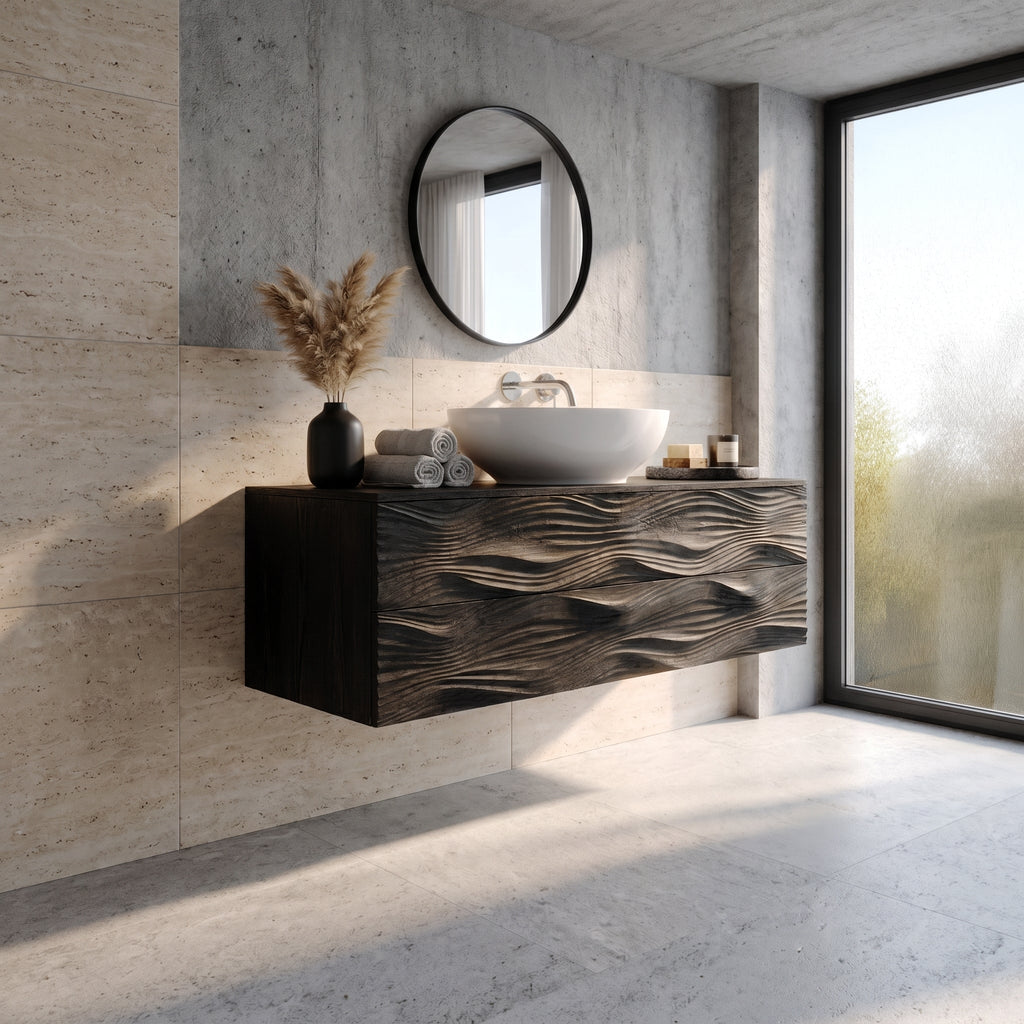Modern Bathroom Vanity With Integrated Drawers For Bathroom