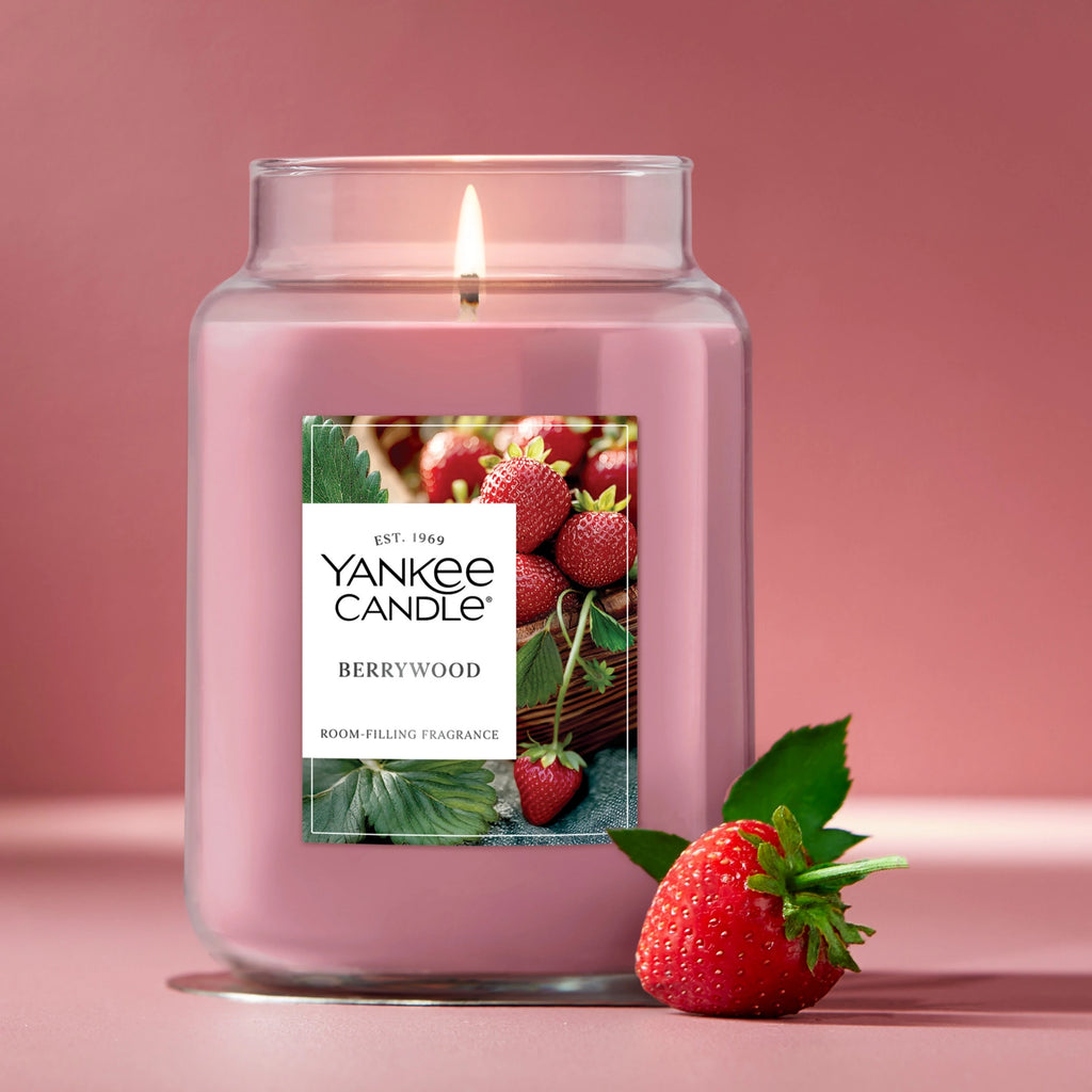 Large Jar Scented Candle - Berrywood