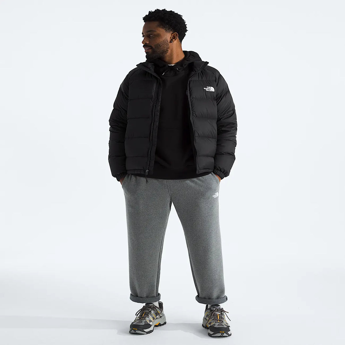 Men's Down Puffer Jacket - Black