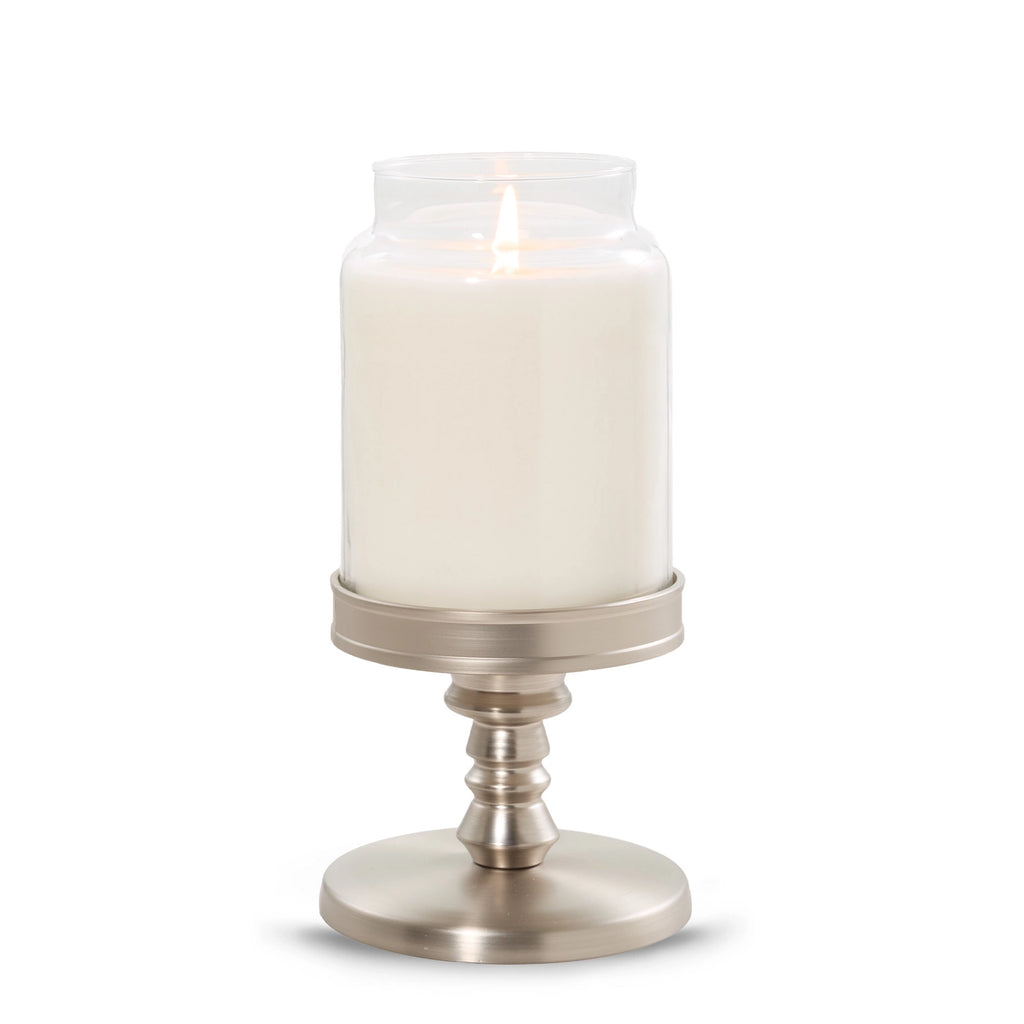 Silver Jar Candle Pedestal