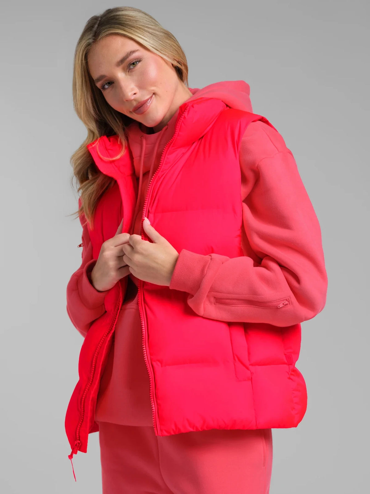 Puffer Vest - Pink