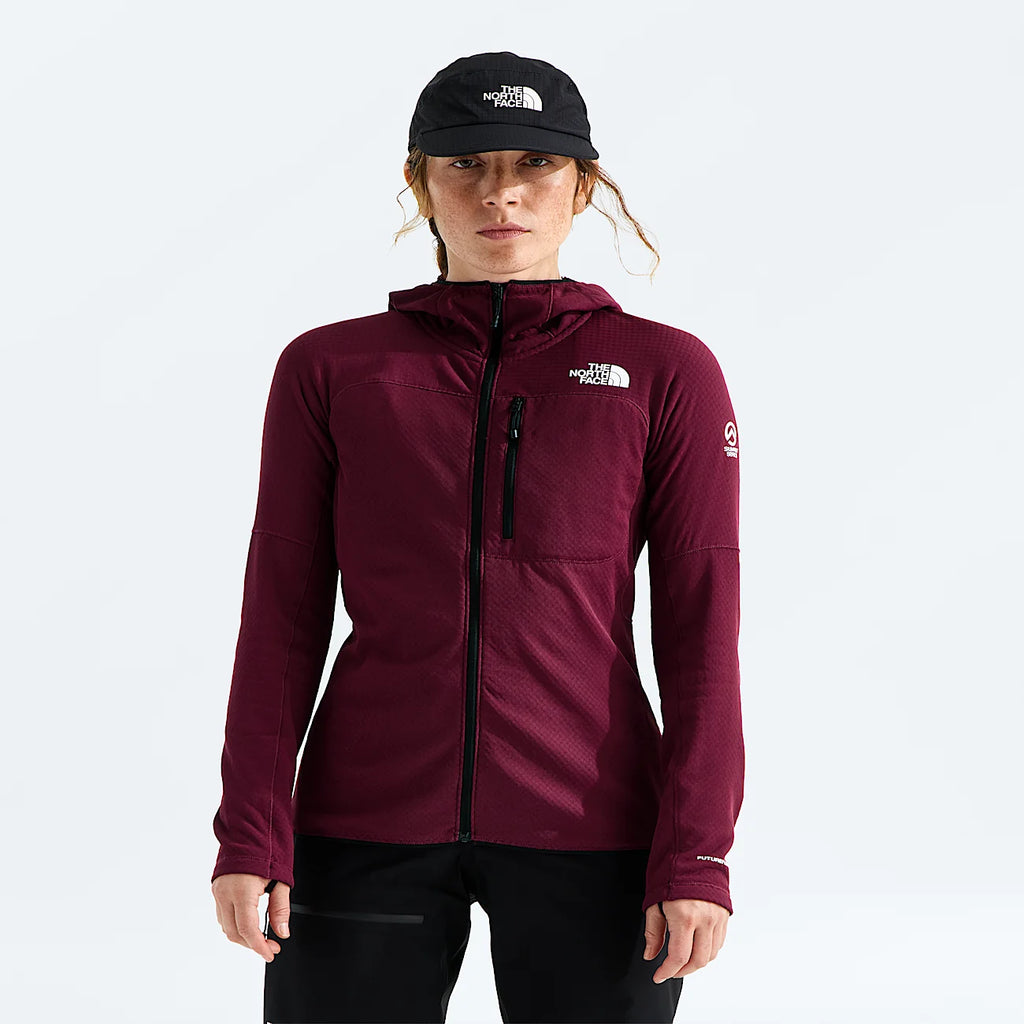 Women's Full-Zip Fleece Climbing Hoodie - Burgundy
