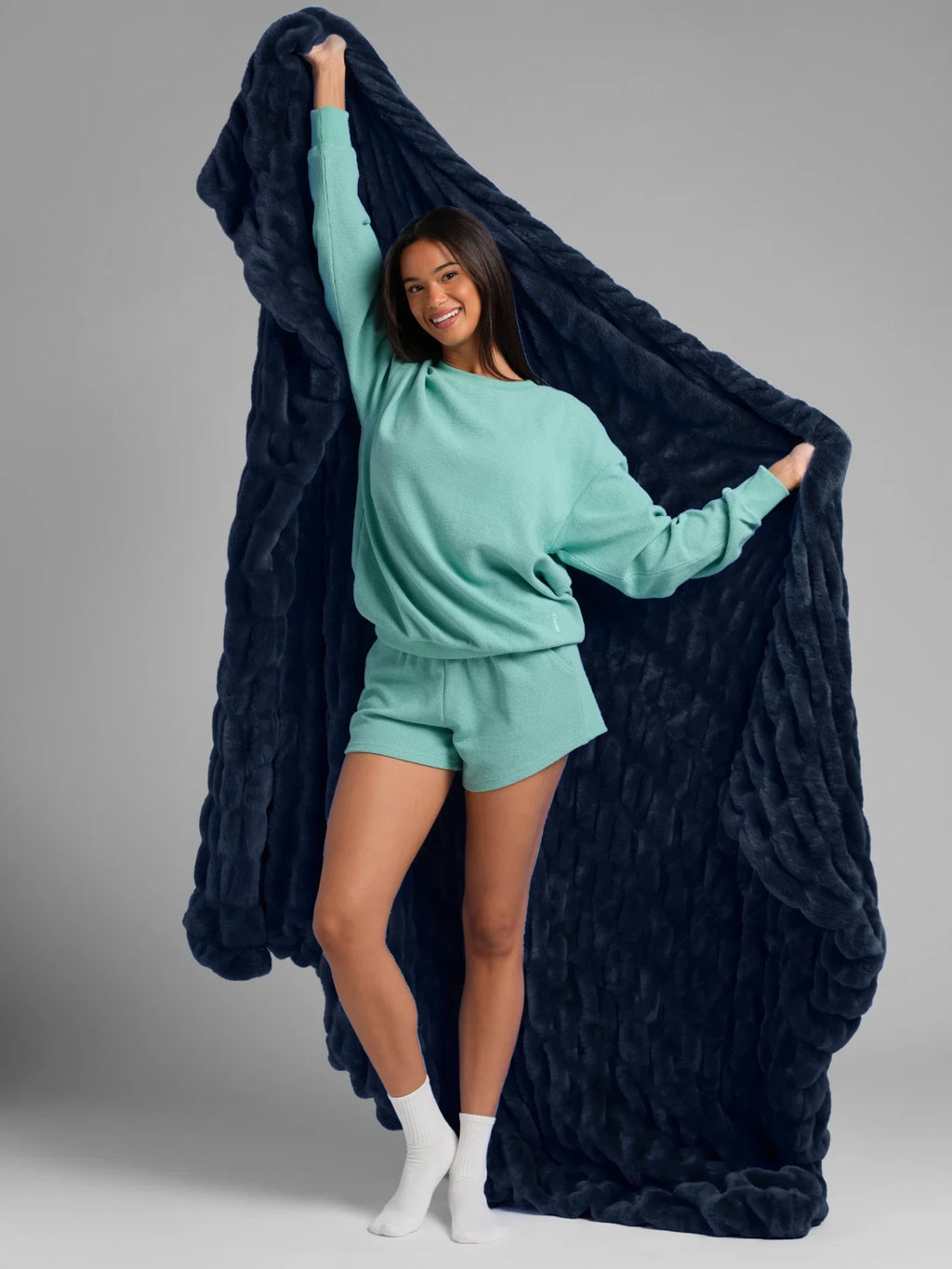 Oversized Blanket - Navy - Navy