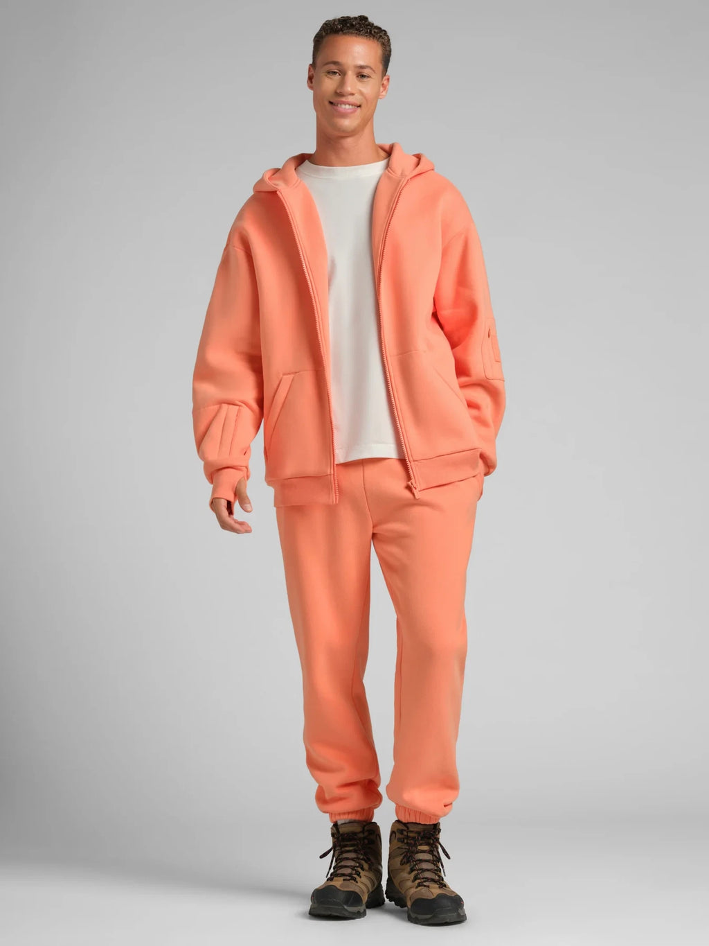 Travel Zip Hoodie - Coral