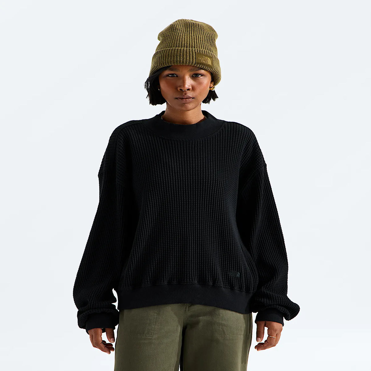 Women's Mock-Neck Top - Black