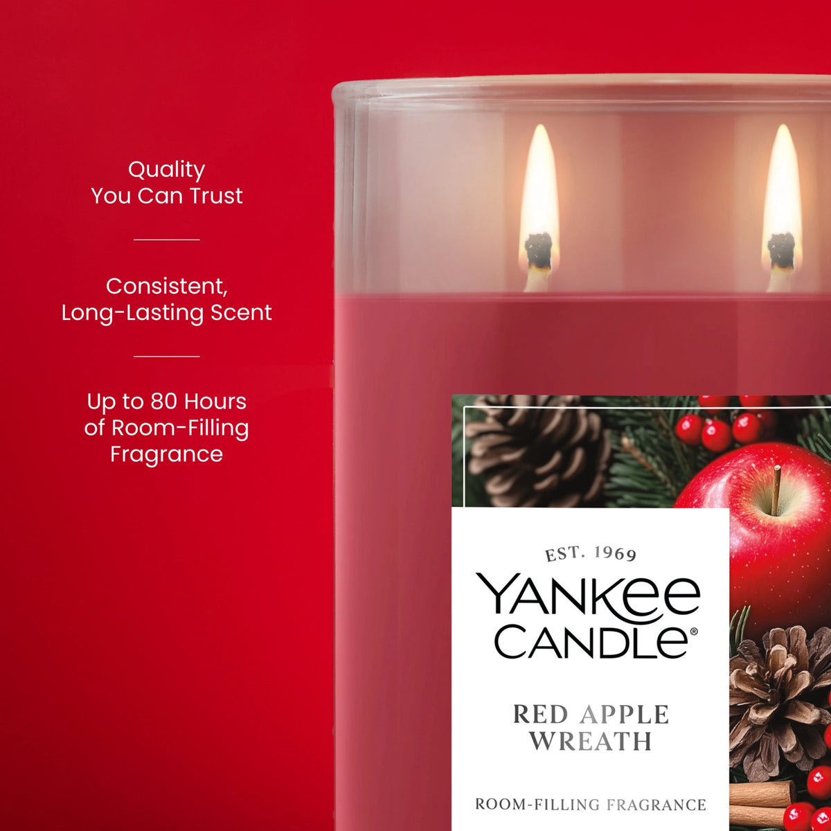 Large Tumbler Candle - Red Apple