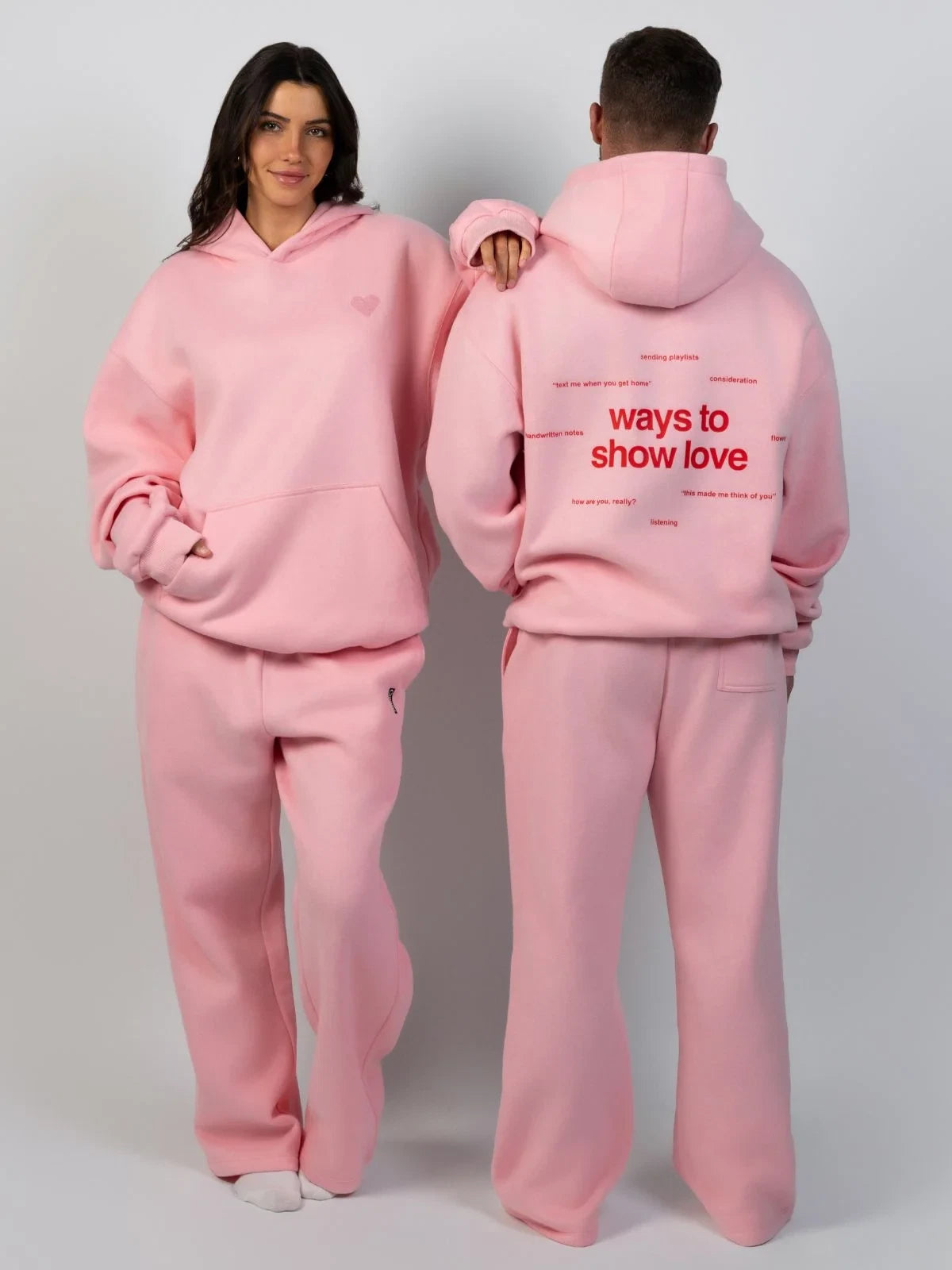 Graphic Straight-Leg Sweatpants - Petal
