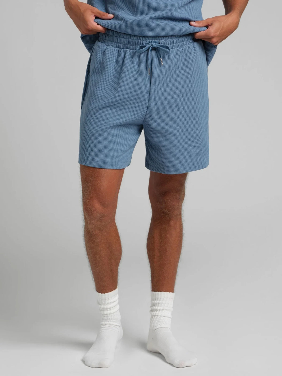 Waffle-Knit 7-Inch Lounge Shorts - Harbor