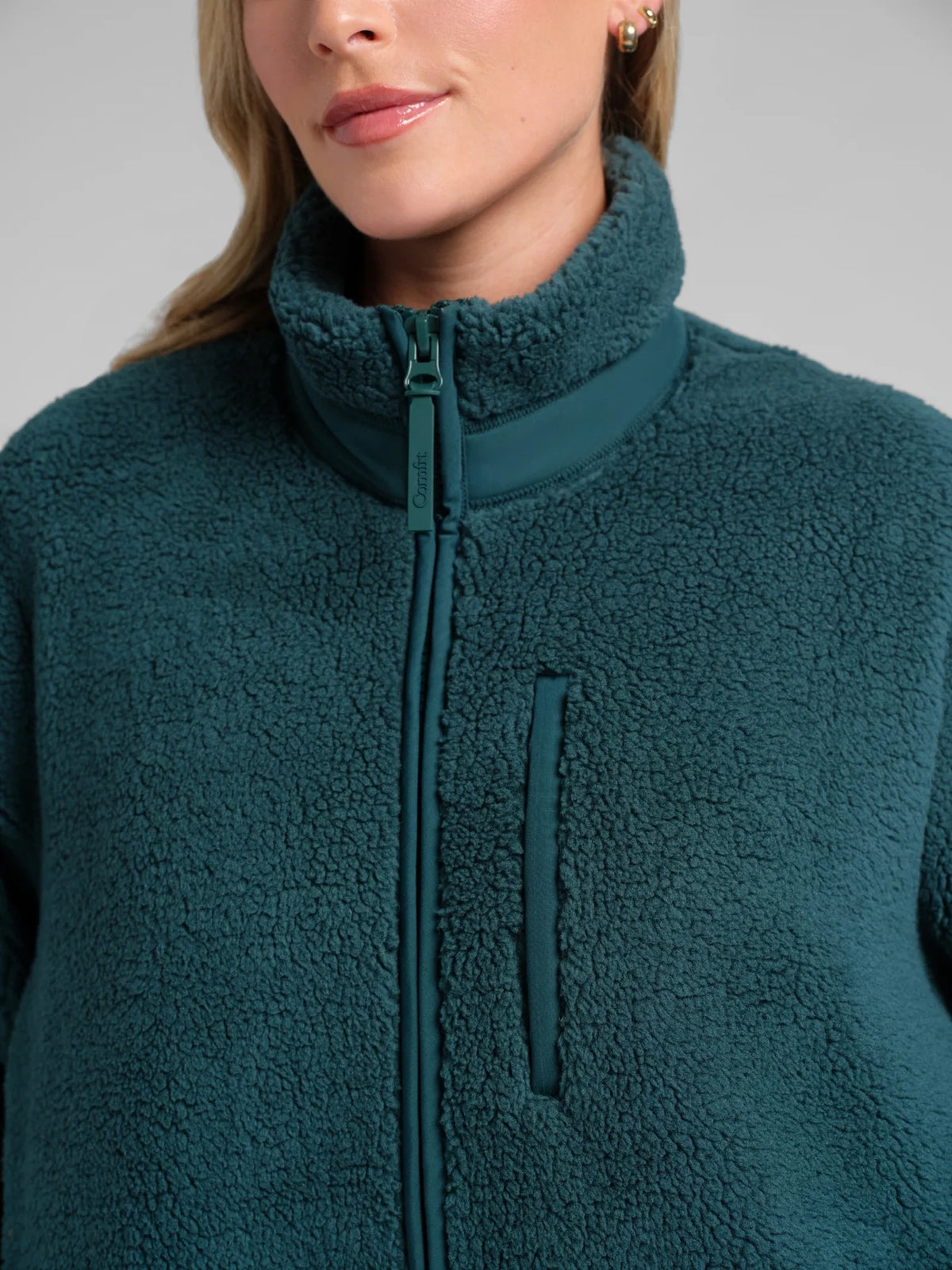 Textured Full-Zip Jacket - Alpine Green