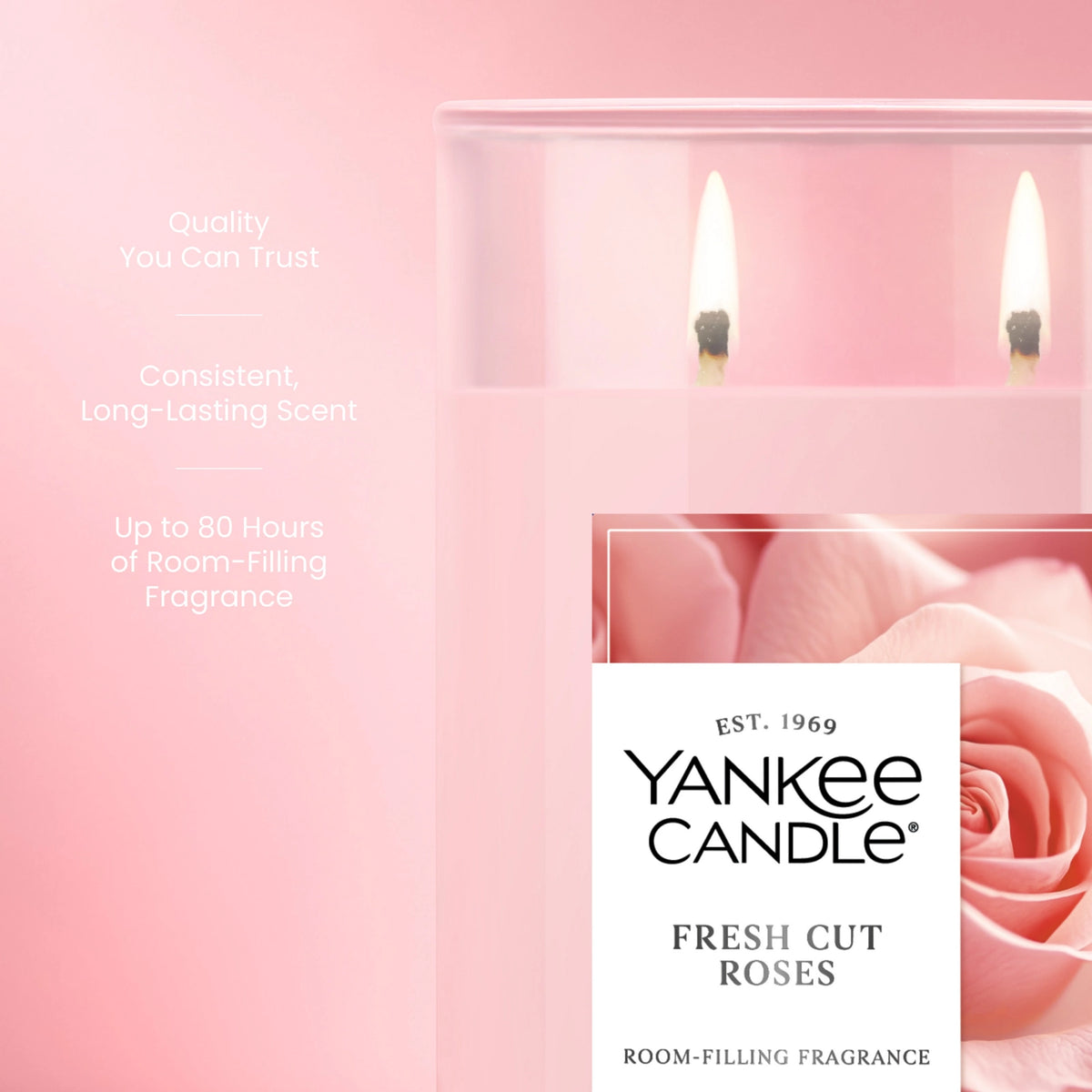 Large Tumbler Candle - Fresh Roses