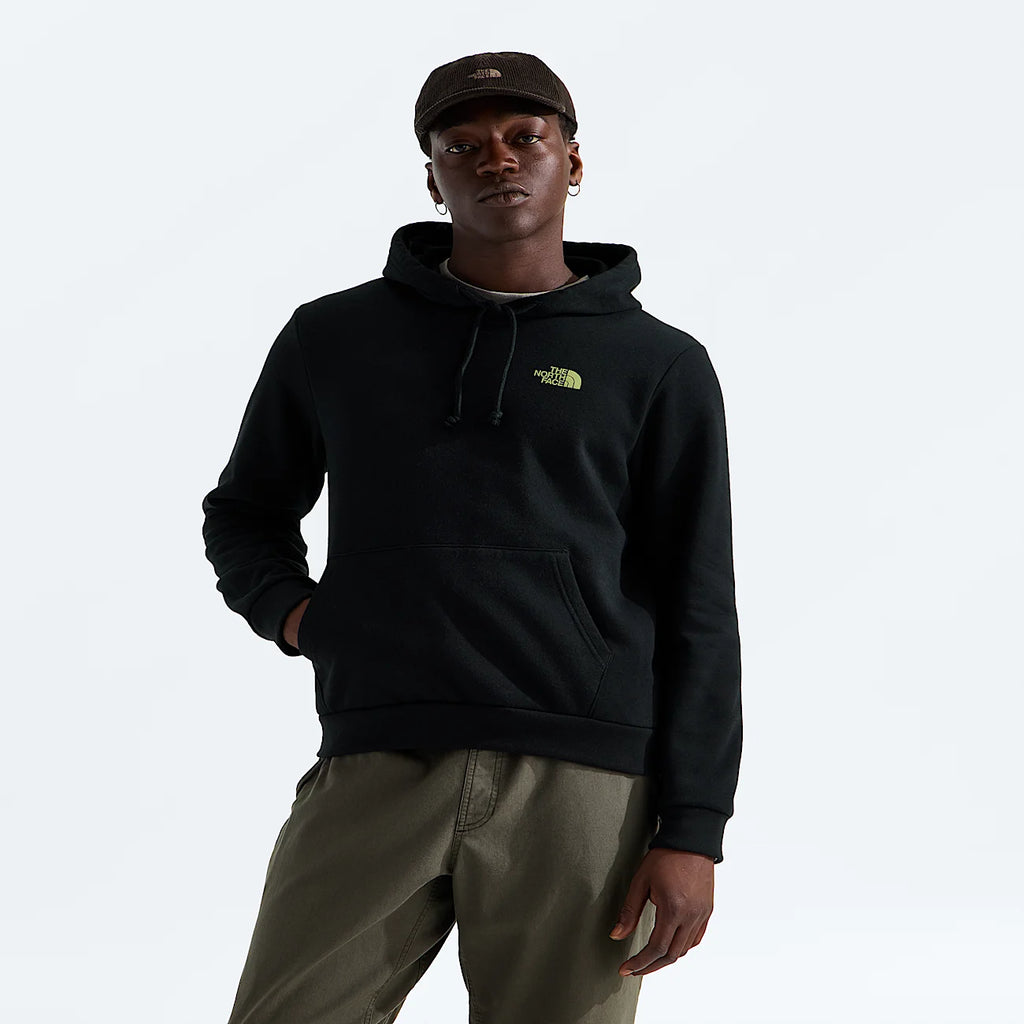 Men's Regular Fit Graphic Hoodie - Black