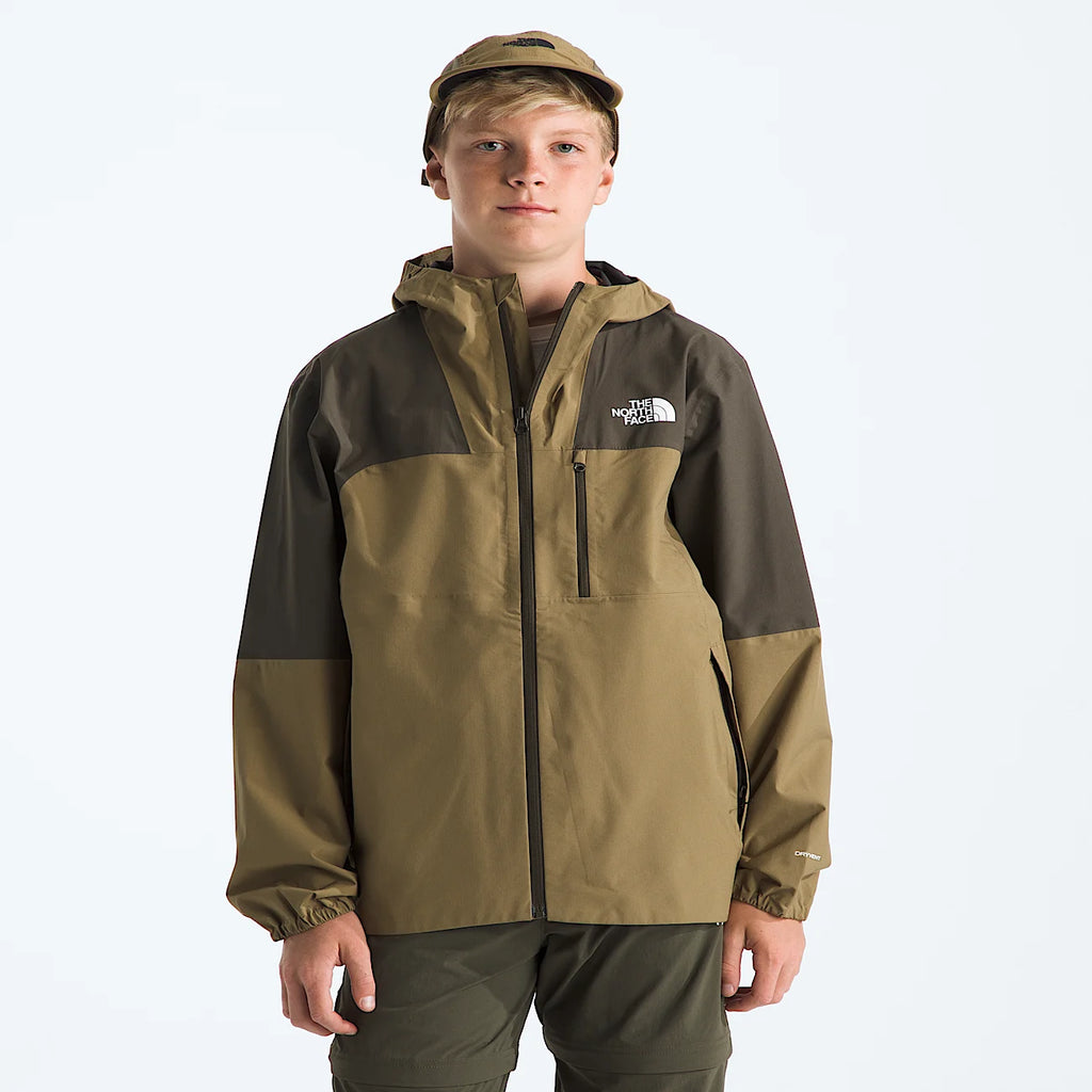 Kids' Packable Hiking Shell - Taupe Green