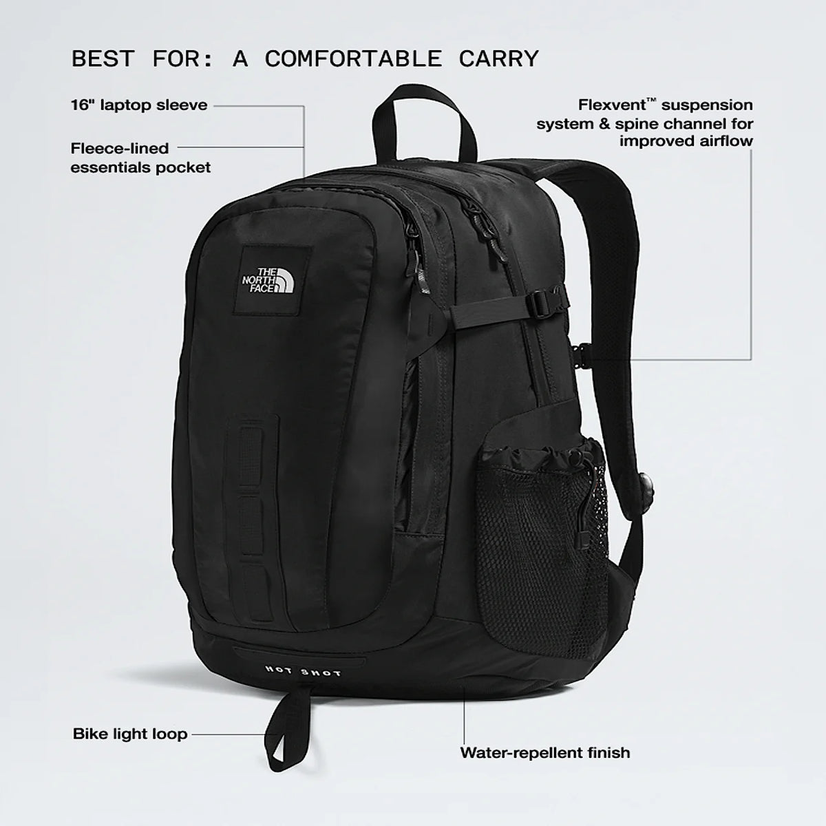 School And Commuter Backpack - Black