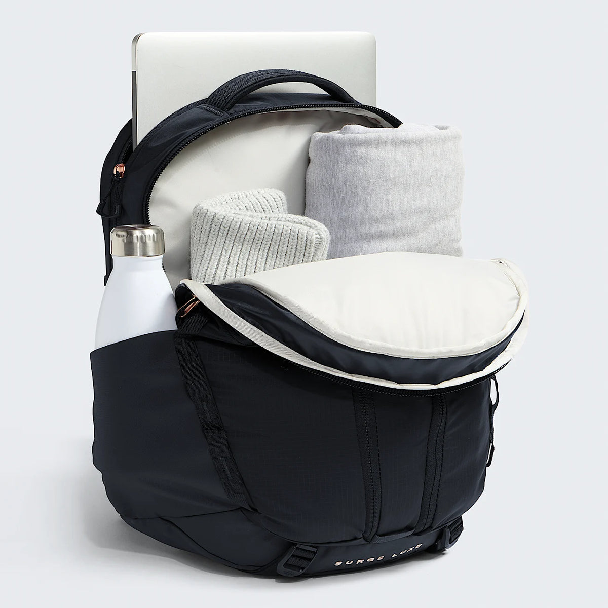Women's Commuter Backpack - Black/Coral