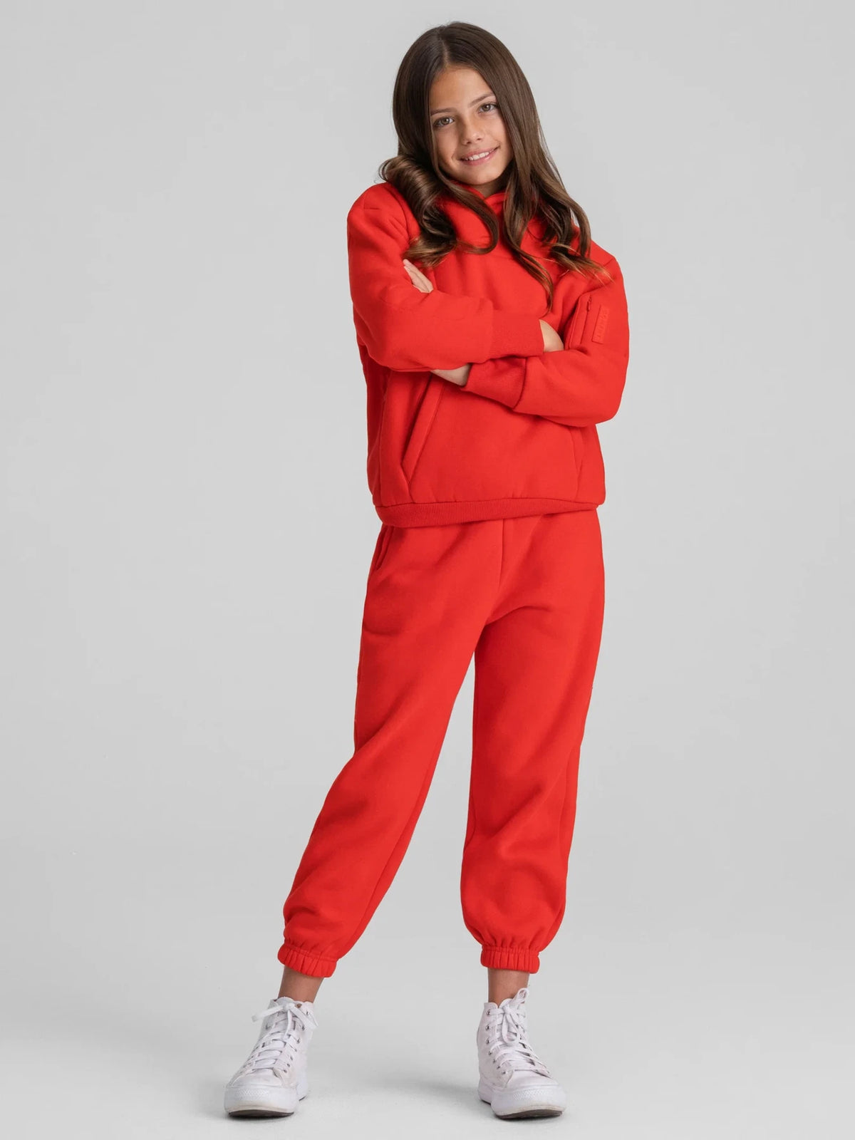 Kids Travel Hoodie - Crimson