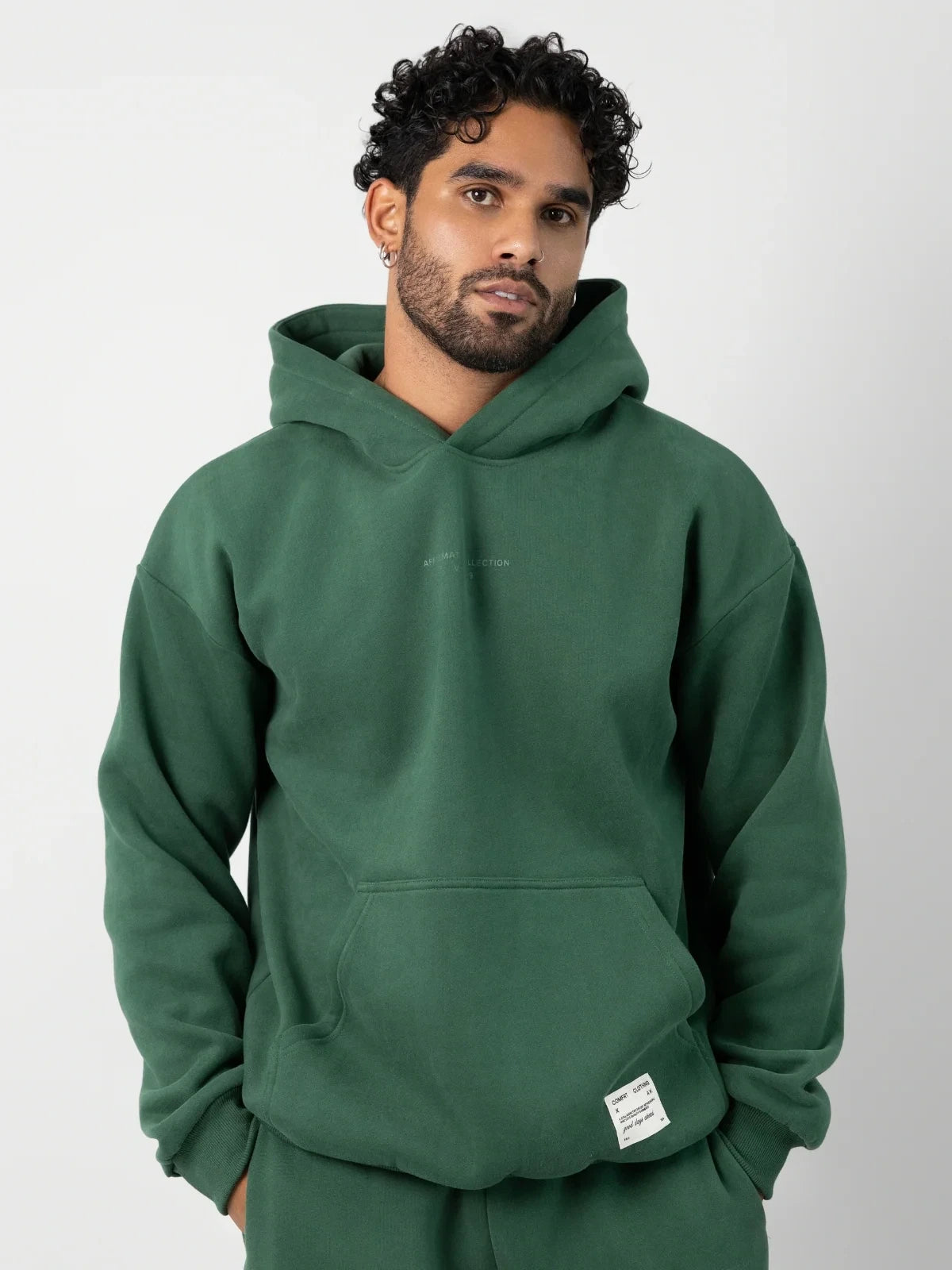 Graphic Pullover Hoodie - Hunter Green
