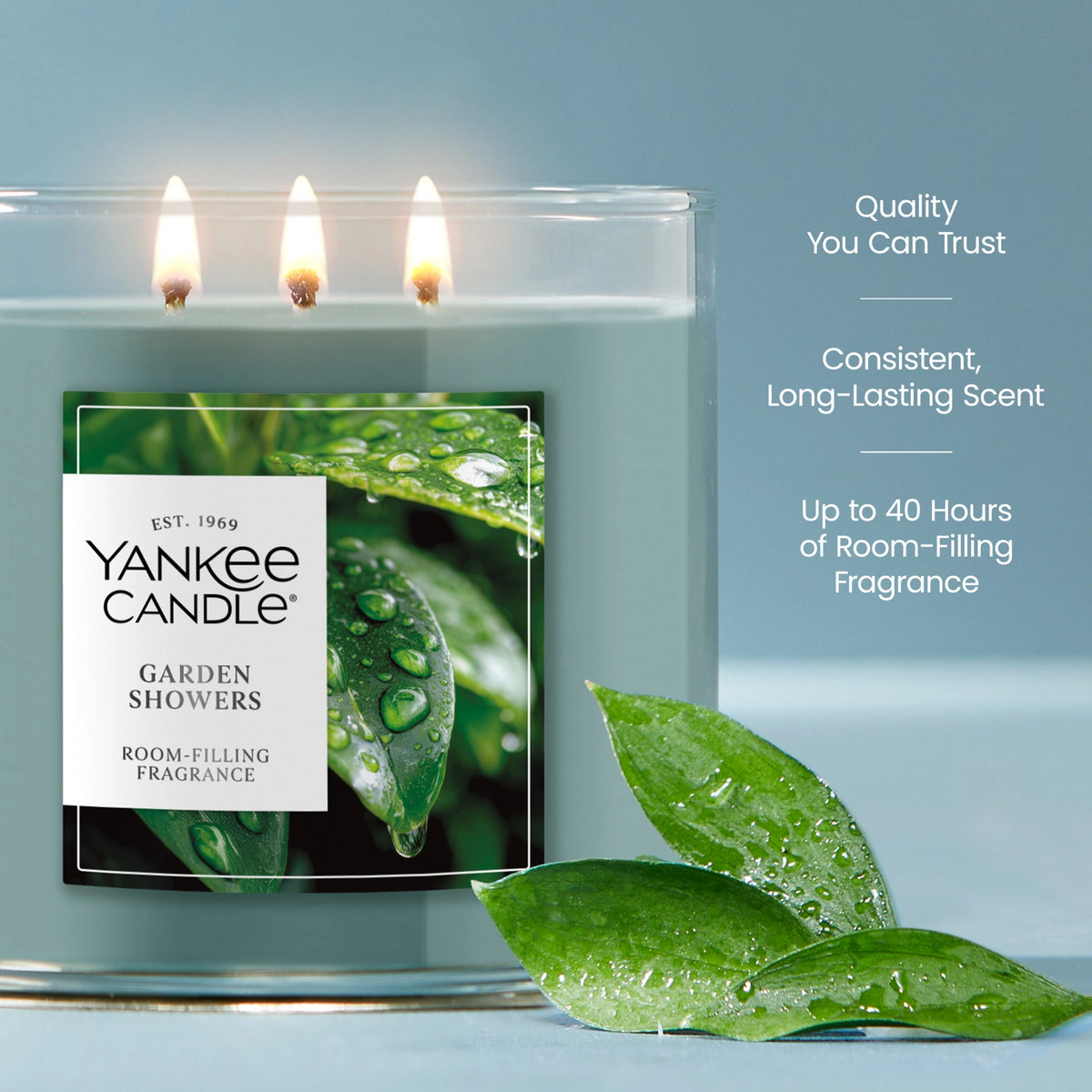 Three-Wick Candle - Fresh Garden