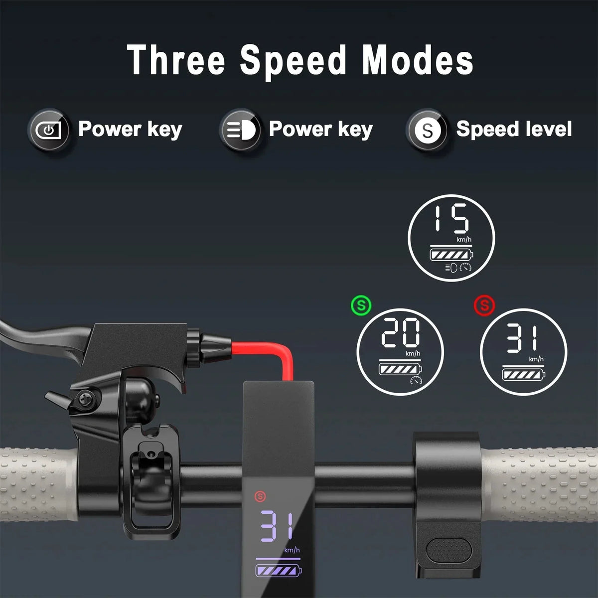 AOVOPRO Foldable Electric Scooter For Adults, 350W, 8.5 inch, 21 Miles Range - ES80
