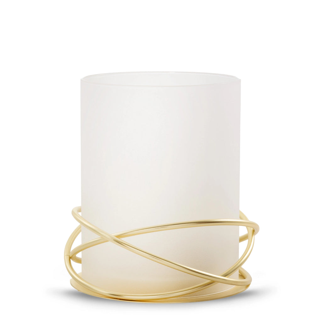 Golden Halo Jar Candle Holder