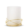 Golden Halo Jar Candle Holder