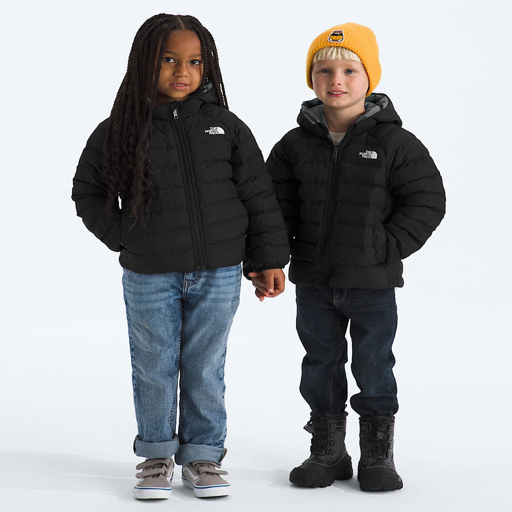 Kids' Reversible Hooded Jacket - Black/Gray