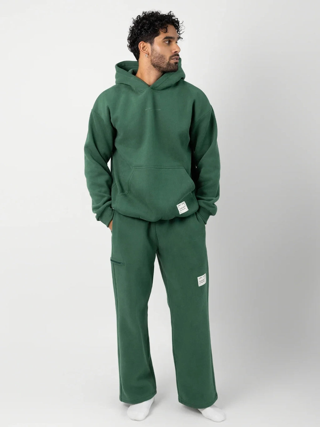 Graphic Pullover Hoodie - Hunter Green