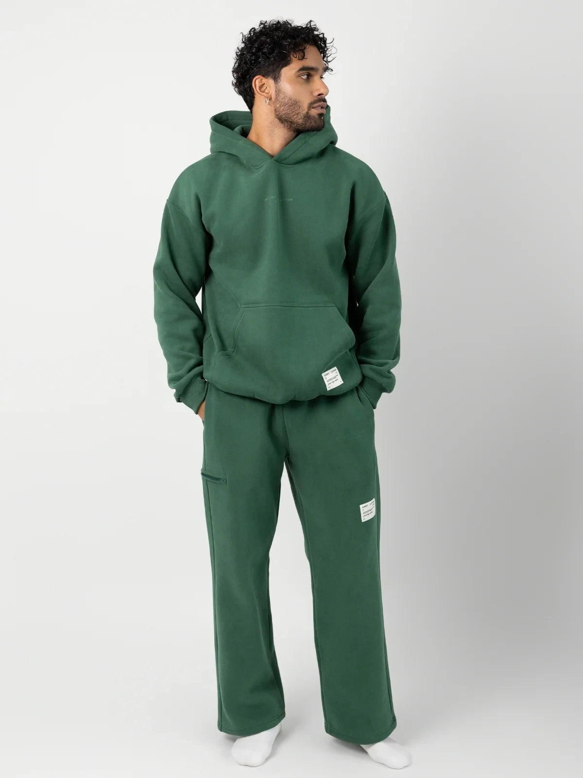 Graphic Pullover Hoodie - Hunter Green